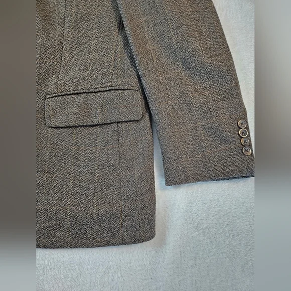 Oscar De La Renta mens 40 brown crosshatched sports jacket - Picture 2 of 9